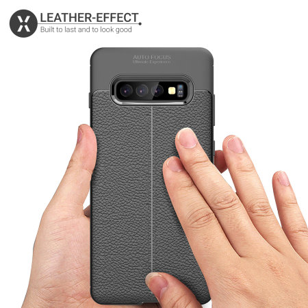 Olixar Attache Samsung Galaxy S10 Plus Leather-Style Case - Black
