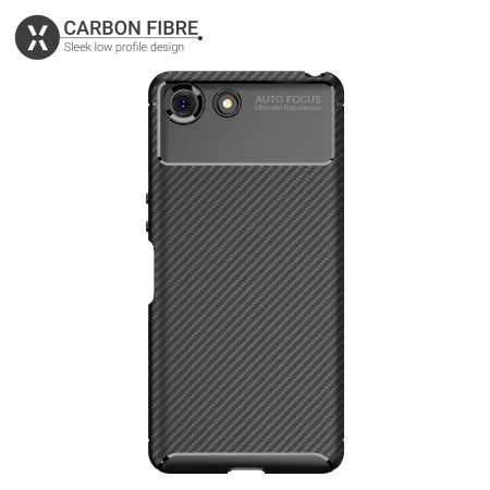 Olixar Carbon Fibre Sony Xperia XZ4 Compact  Case - Black
