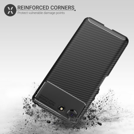 Olixar Carbon Fibre Sony Xperia XZ4 Compact  Case - Black