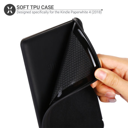 Olixar Leather-Style Kindle Paperwhite 4 TPU Case - Black