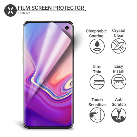 Olixar Samsung Galaxy S10 Film Displayschutzfolie 2-in-1 Packung