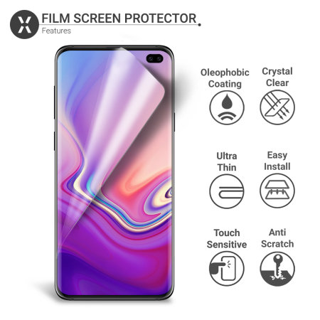 Olixar Samsung Galaxy S10 Plus Film Displayschutzfolie 2-in-1 Packung
