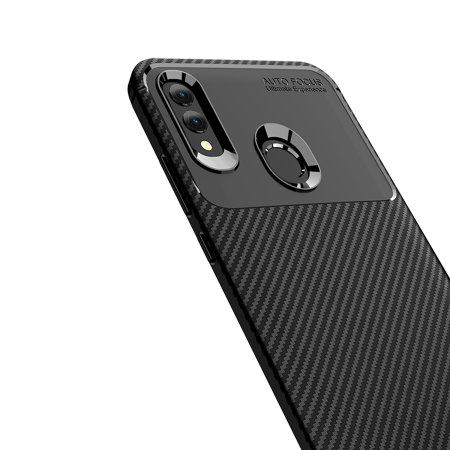 Coque Huawei Honor 10 Lite Olixar effet fibre de carbone – Noir