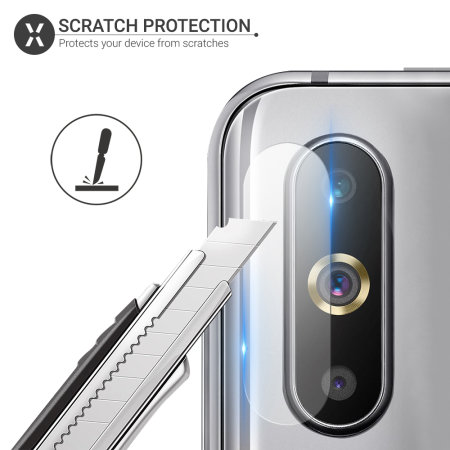 Protector Olixar Cristal Templado para cámara de Galaxy A8S -Pack 2