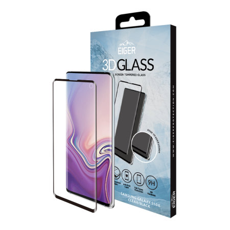 Eiger Samsung S10e  Full Cover Glass Screen Protector - Black