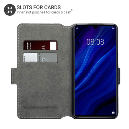 Olixar Huawei P30 Low Profile Wallet Handyasche - Schwarz