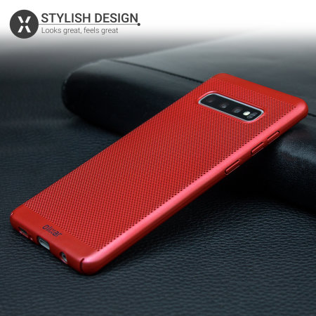 Olixar MeshTex Samsung Galaxy S10 Plus Skal - Röd