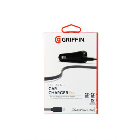 Griffin PowerJolt Dual Port Lightning Cable & USB Car Charger - Black