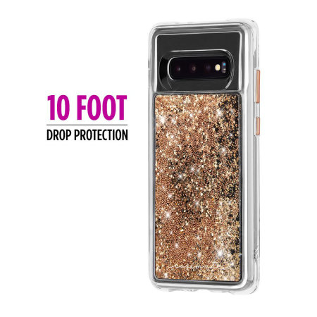 Coque Samsung Galaxy S10 Case-Mate Waterfall Glow Glitter – Or