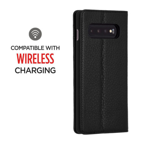 Case-Mate Samsung Galaxy S10 Genuine Leather Wallet Case - Black