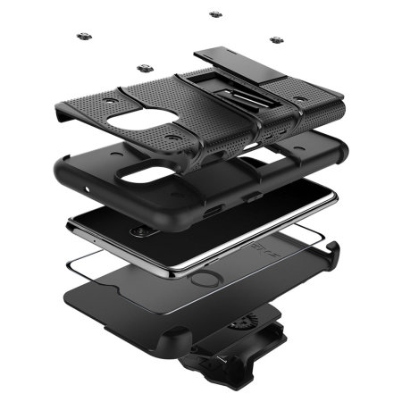 Zizo Bolt OnePlus 6T Tough Case & Screen Protector - Black