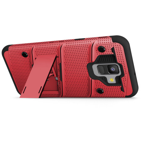 Zizo Bolt Samsung Galaxy A6 Tough Case & Screen Protector - Red