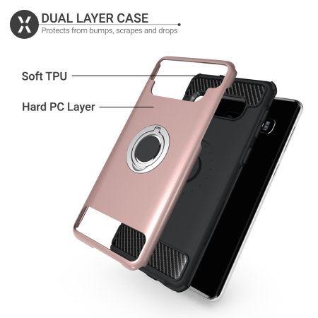 Olixar ArmaRing Samsung Galaxy S10 Case - Roze Goud
