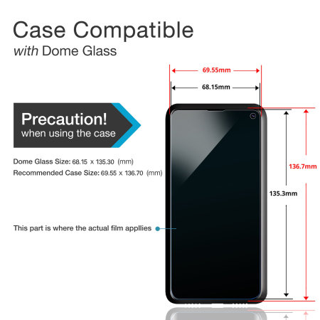 Whitestone Dome Glass Galaxy S10e Full Cover Displaybescherming