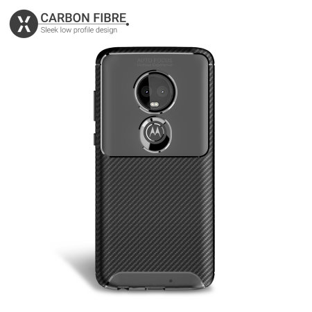 Olixar Carbon Fibre Motorola Moto G7 Case - Black