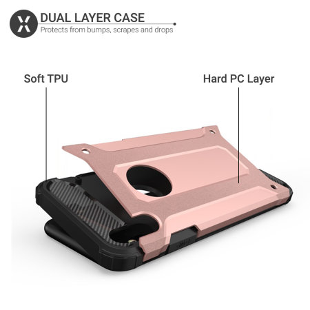 Olixar iPhone XS Max Dual Layer Armour Case - Roze Goud