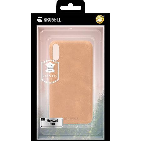 Krusell Sunne Huawei P30 Slim Leather Cover Case - Vintage Nude