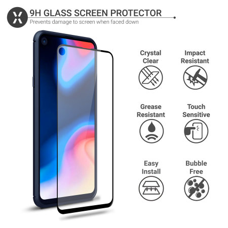 Olixar Sentinel Samsung A8S Case And Glass Screen Protector - Blue