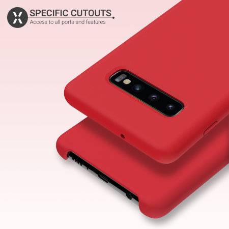 Olixar Samsung Galaxy S10 Soft Silicone Case - Red