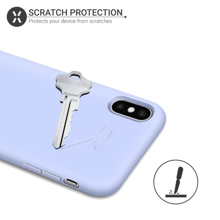 Olixar iPhone X Soft Silicone Case - Lilac