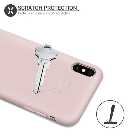 Olixar IPhone X Soft Silicone Case - Pastel Pink
