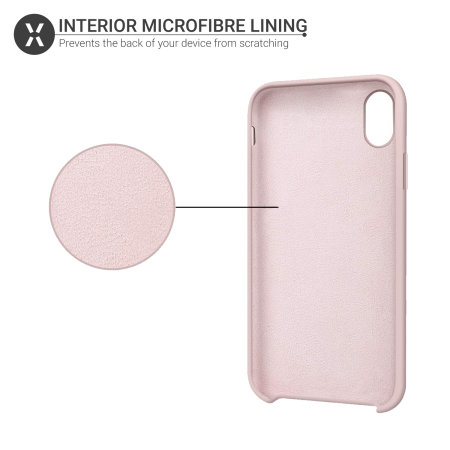 Olixar IPhone X Soft Silicone Case - Pastel Pink