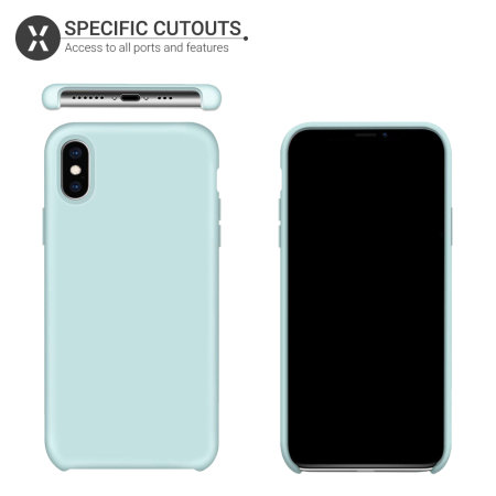 Olixar iPhone X Soft Silicone Case - Pastel Green