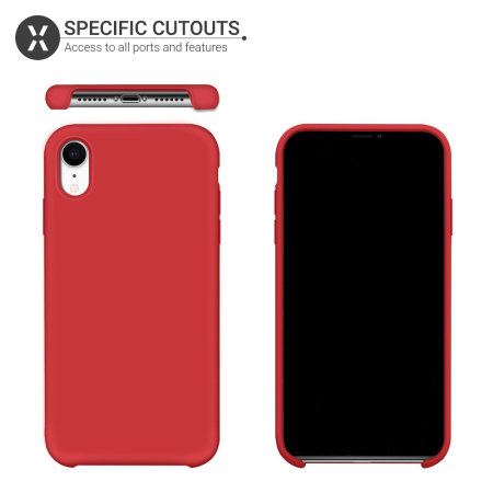 Olixar iPhone XR Weiche Silikonhülle - Rot