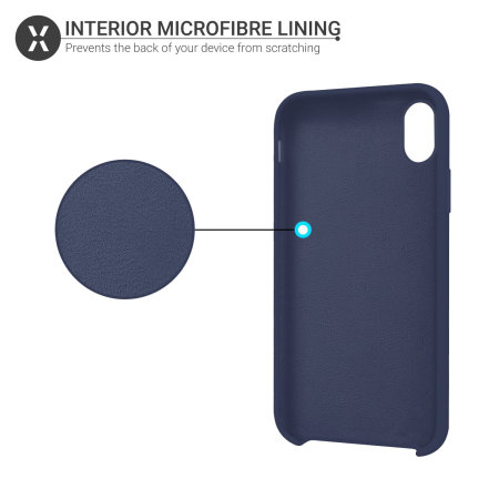 Olixar iPhone XR Soft Silicone Case - Midnight Blue