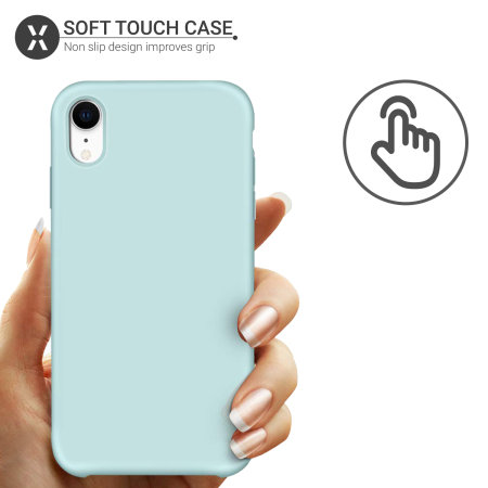 Olixar Soft Silicone iPhone XR kotelo - Pastelli vihreä