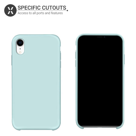 Olixar Soft Silicone iPhone XR kotelo - Pastelli vihreä