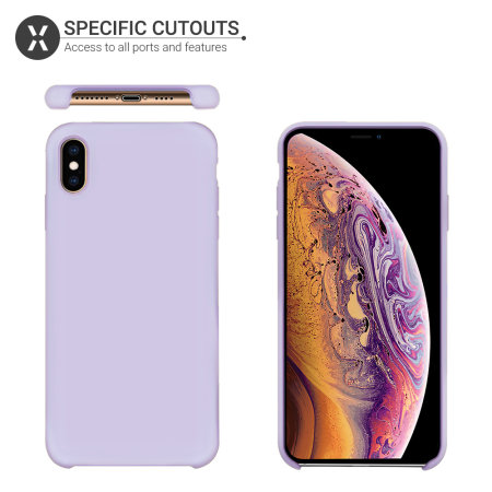 Olixar iPhone XS Max Soft Silicone Case - Lilac