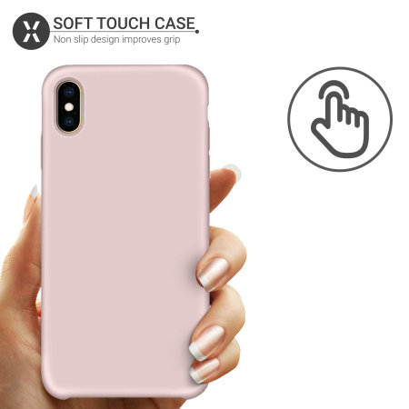 Olixar Soft Silicone iPhone XS Max kotelo - Pastelli vaaleanpunainen