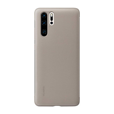 Official Huawei P30 Pro Smart View Flip Cover Slim Case - Khaki