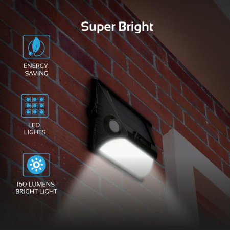 Promate Outdoor Solar Powered LED Light with Dual Motion Activators