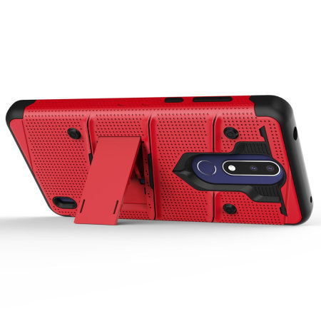 Funda Nokia 3.1 Plus Zizo Bolt con Protector de Pantalla - Roja