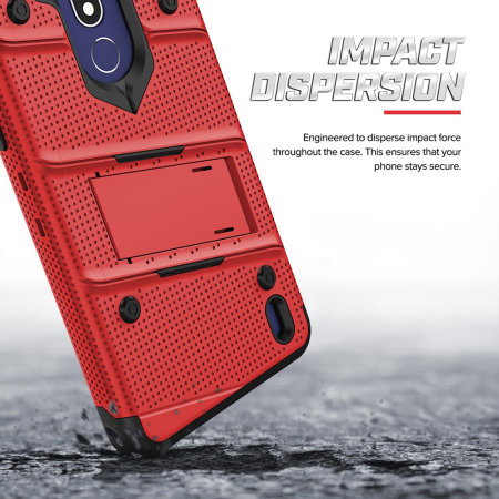 Zizo Bolt Nokia 3.1 Plus Case & Screen Protector - Red / Black