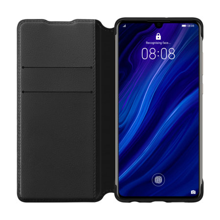 Official Huawei P30 Wallet Case - Black