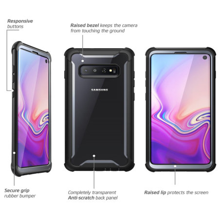 i-Blason Ares Samsung S10 Case and Screen Protector - Black