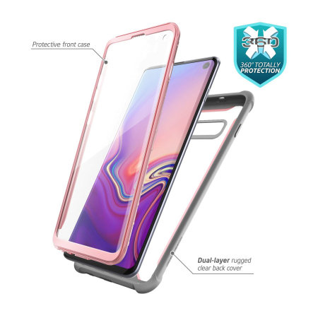 i-Blason Ares Samsung S10 Case and Screen Protector - Pink