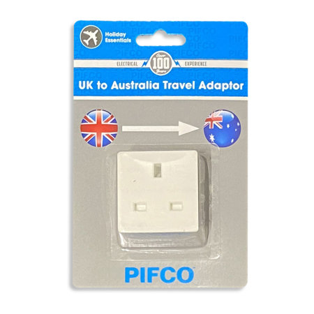 Travel Adapter UK to AUS (3 - 2 Pin) - White