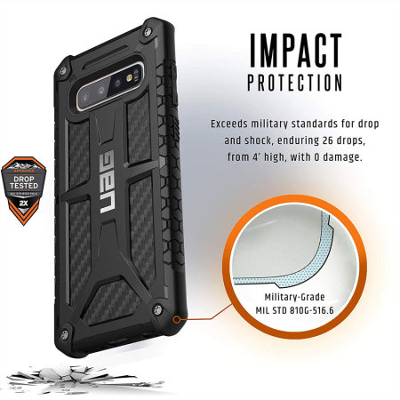UAG Monarch Samsung Galaxy S10 Plus Case - Carbon Fiber