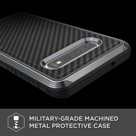 X-Doria Defense Lux Samsung Galaxy S10 Case- Black Carbon Fiber