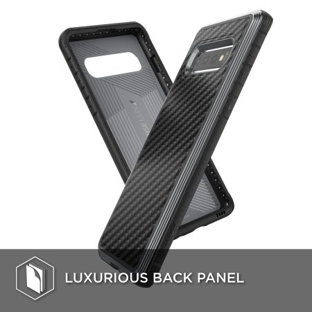 X-Doria Defense Lux Samsung Galaxy S10 Plus Case  - Black Carbon Fiber