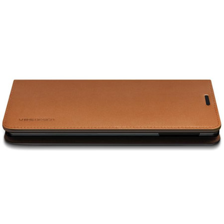 VRS Design Genuine Leather Samsung Galaxy S10e Wallet Case - Brown