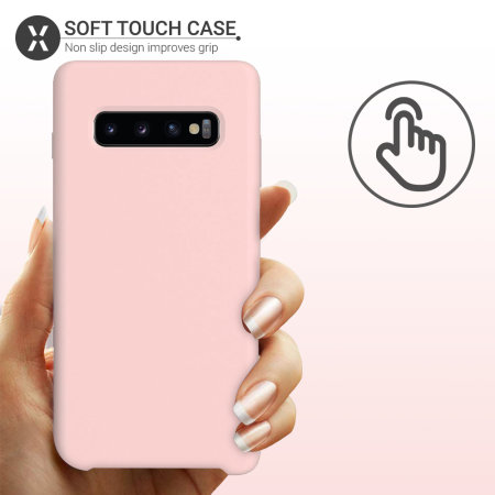 Coque Samsung Galaxy S10 Olixar en silicone doux – Rose pastel