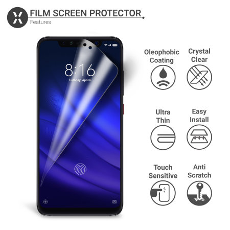 Olixar Xiaomi Mi 8 Pro Film Screen Protector 2-in-1 Pack