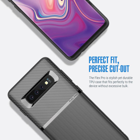 Obliq Flex Pro Samsung Galaxy S10 Case - Black