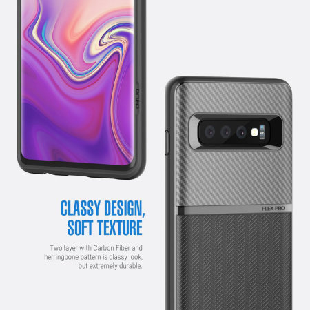 Obliq Flex Pro Samsung Galaxy S10 Plus Case - Black
