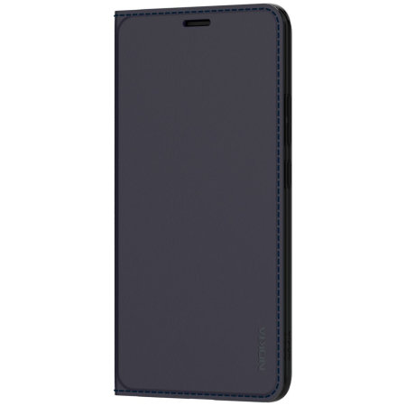 Official Nokia 9 Pureview Premium Leather Flip Cover Case - Dark Blue